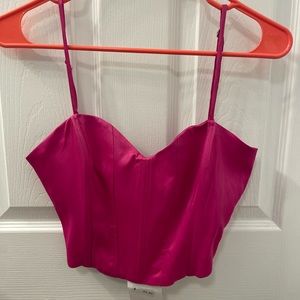 ZARA bustier crop top - Fuschia - Size M